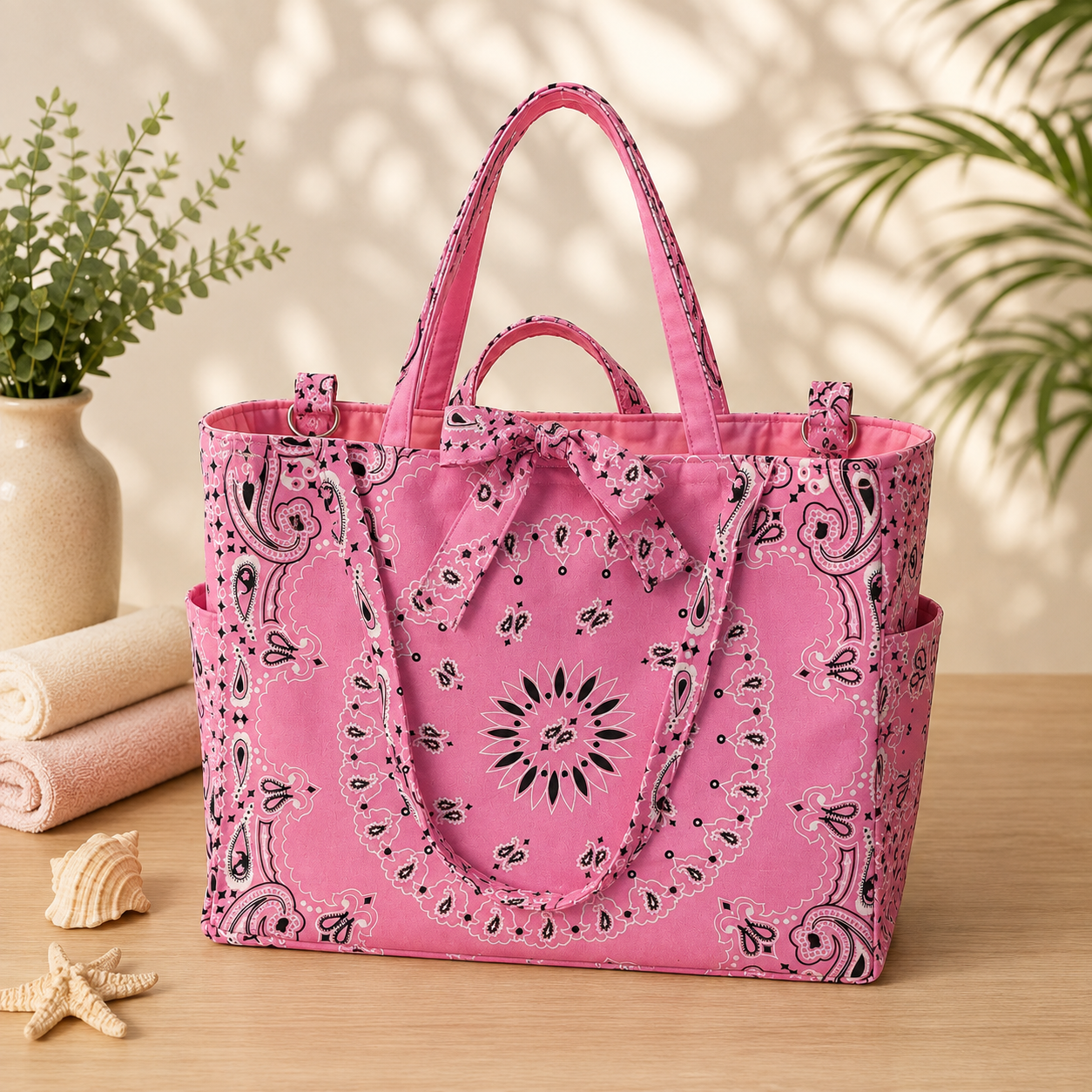 Pink Bandana Signature Tote Bag