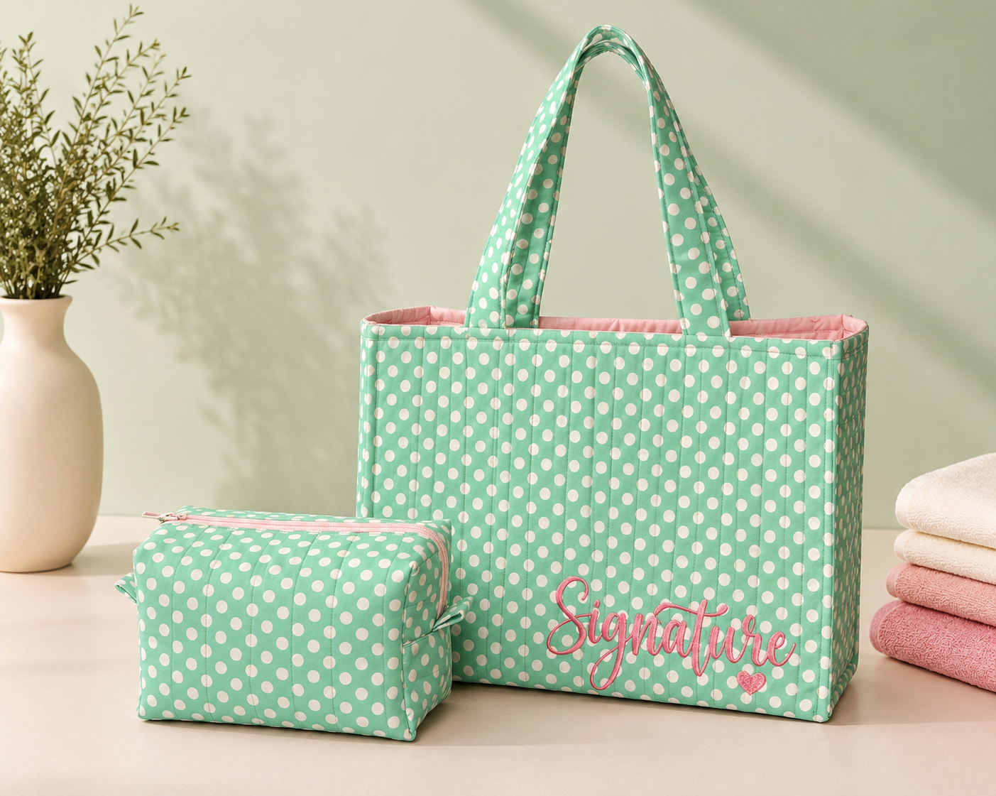 Signature Tote & Essentials Duo Set